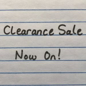 Clearance sale on all items marked 3/$19 (3 for $19)!